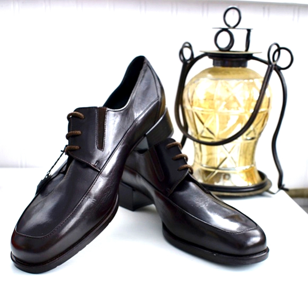 SIOUX Germany Women's Brown Genuine Leather Box Heal Tie-up shoes NEW! 9